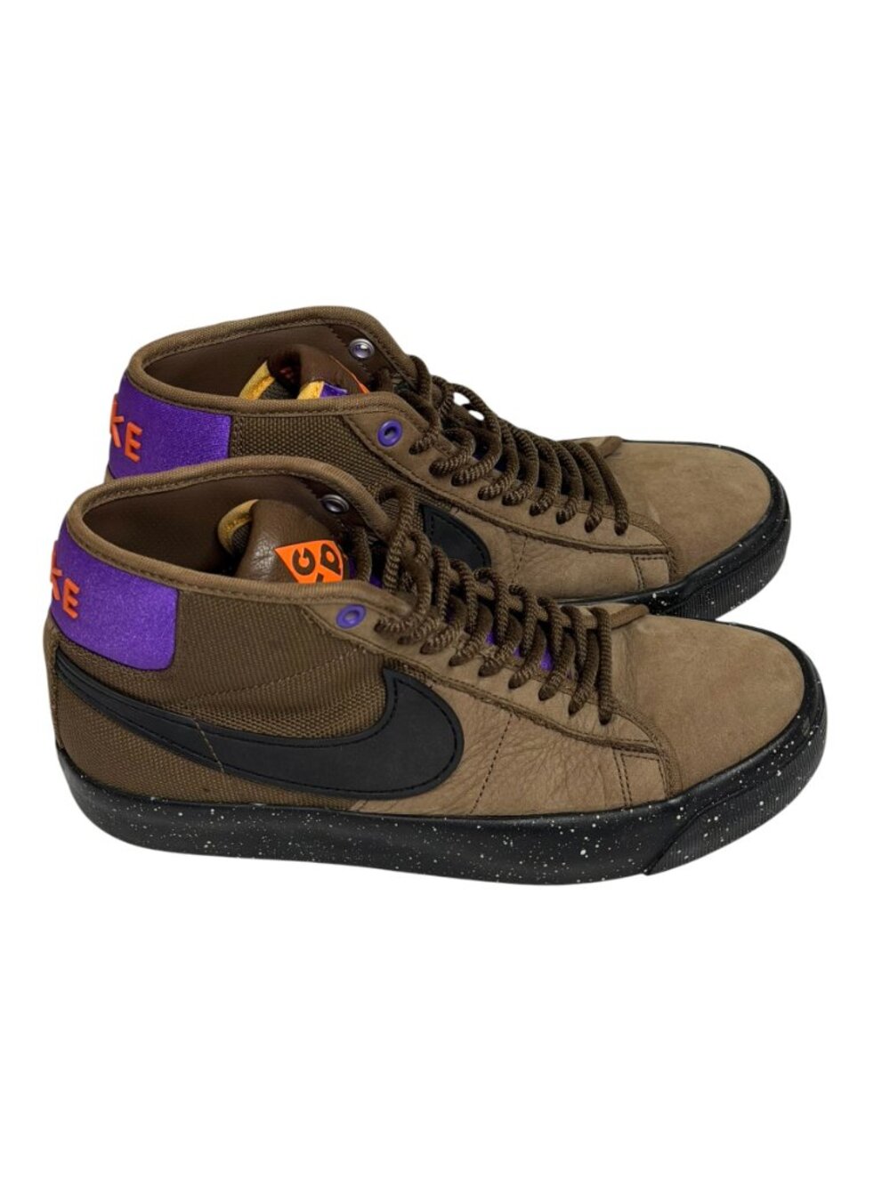 Nike SB Zoom Blazer Booties  Shoes Womens Leather Brown Purple 5.5 - Picture 2 of 10